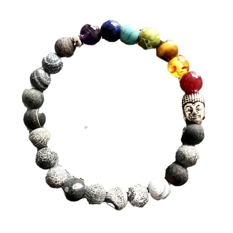 Amazon.com: Charm Retro Buddha Bead Bracelet Men Black Natural Stone Chakra  Bracelet Homme IR0LG (style 10) : Clothing, Shoes & Jewelry